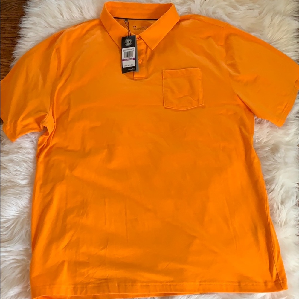 Under Armour heat gear orange shirt